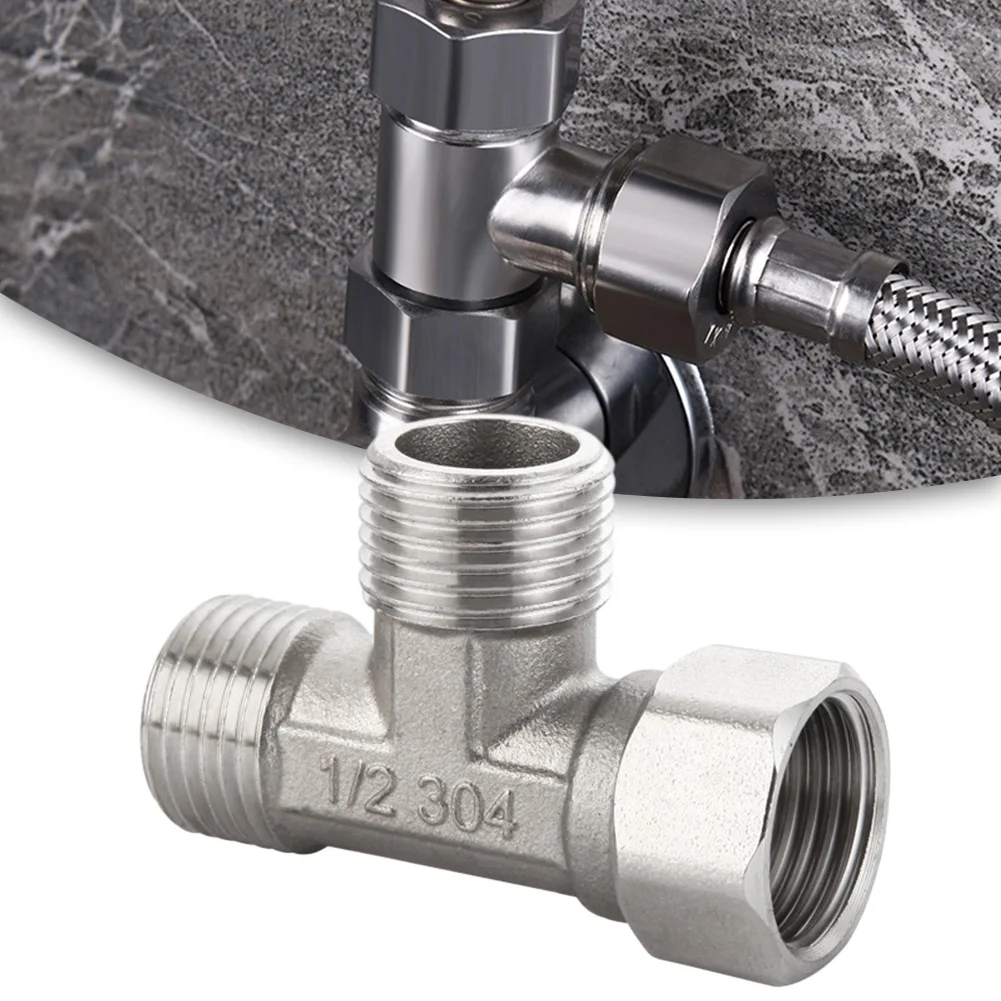 Shower Valve Cartridge - Т-образный адаптер из нержавеющей стали G1/2-дюймовый