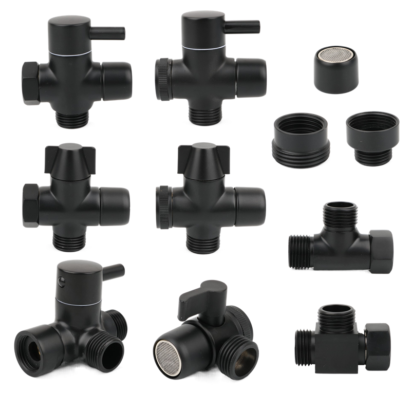 Shower Valve Cartridge - Черный латунный адаптер для душевого кронштейна