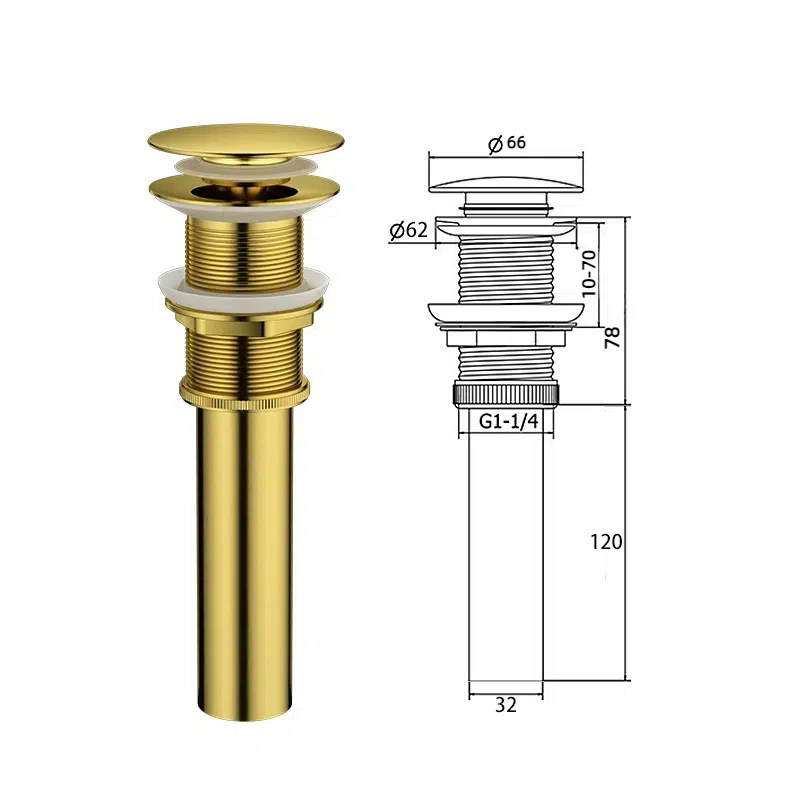 Drain Pipe Clip - Донный клапан-сифон для раковины с механизмом